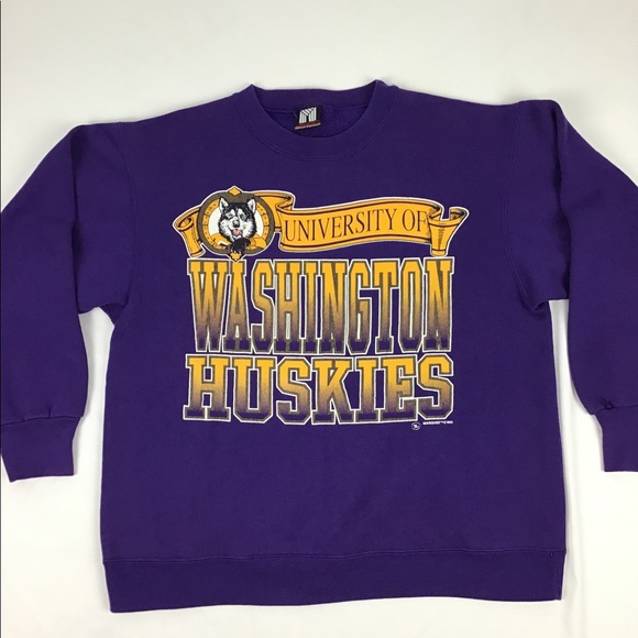 marquee Tops - Vtg Washington Huskies crewneck